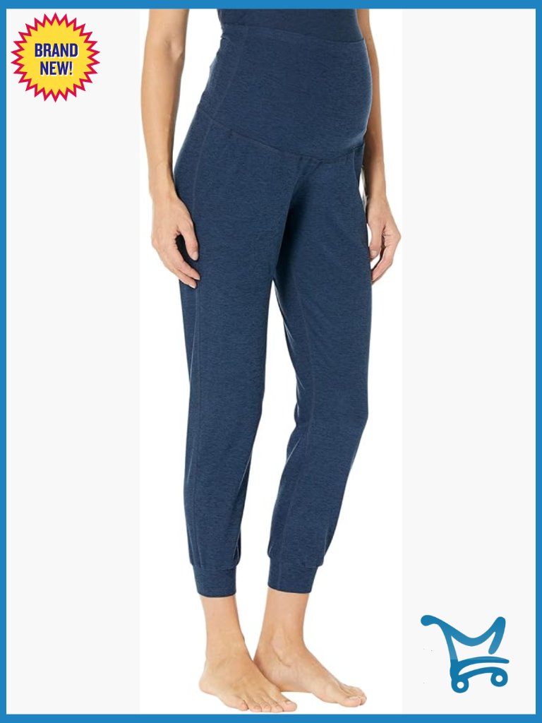 Maternity Midi Joggers - Buttery Soft Spacedye, High Rise, Side Pockets
